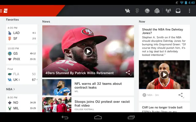 ESPN android App screenshot 10