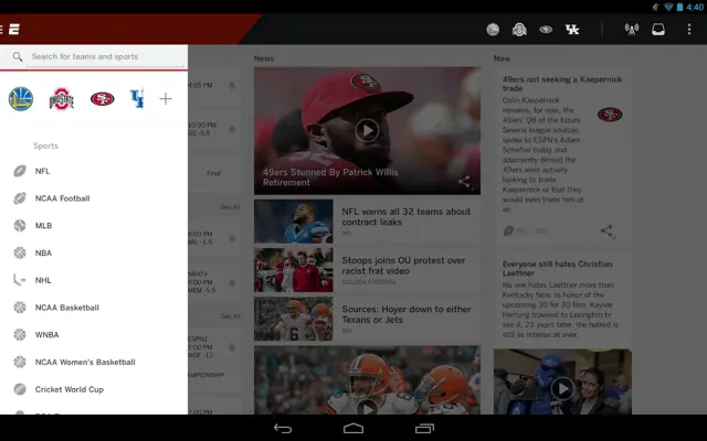 ESPN android App screenshot 12