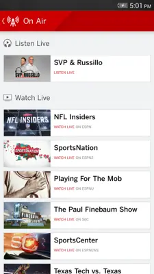 ESPN android App screenshot 1